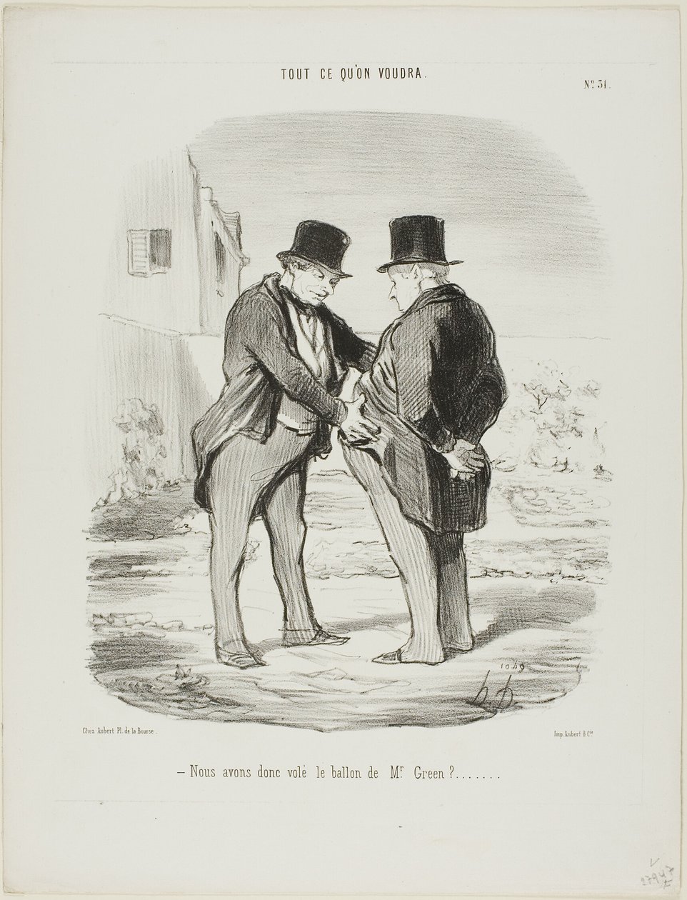 "- So we have stolen the balloon of Mr. Green?", plate 31 from Tout Ce Qu