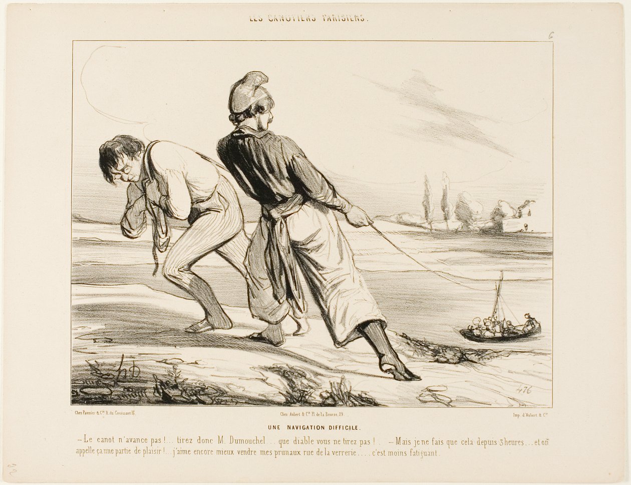 A Difficult Navigation. "- The boat doesn