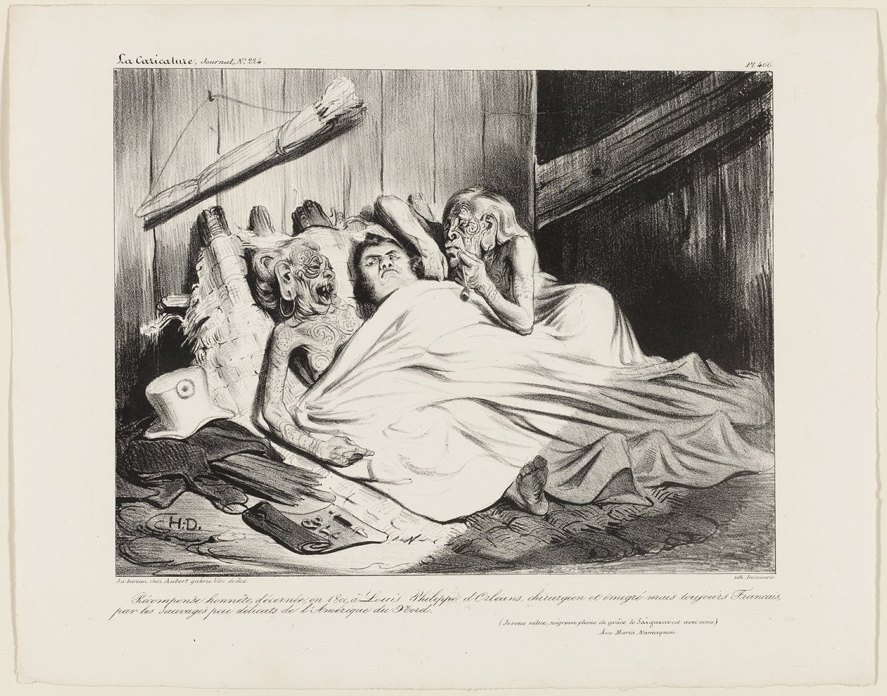 A Fair Reward Presented in 1800, Plate 466 by Honoré Victorin Daumier