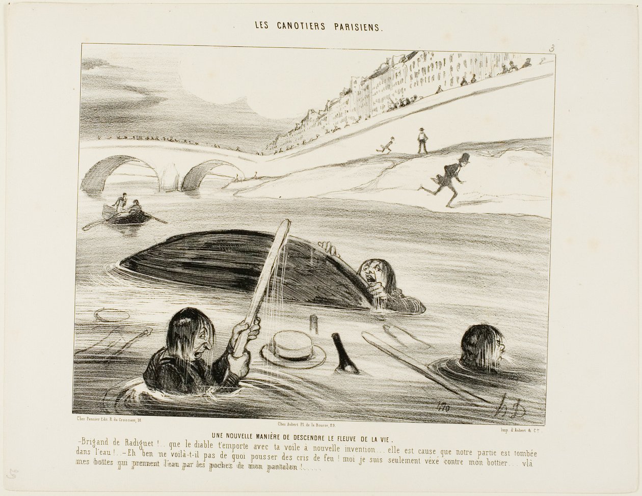 A New Way to Float Down the River of Life by Honoré Victorin Daumier