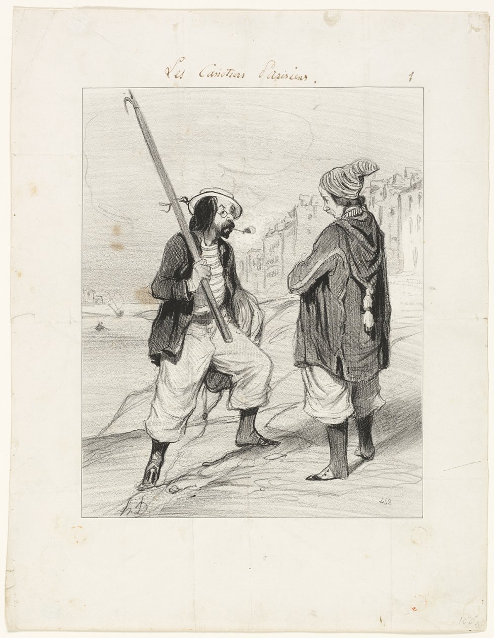 All Right Rigobert, My Old Friend…, plate one from Les Canotiers Parisiens by Honoré Victorin Daumier