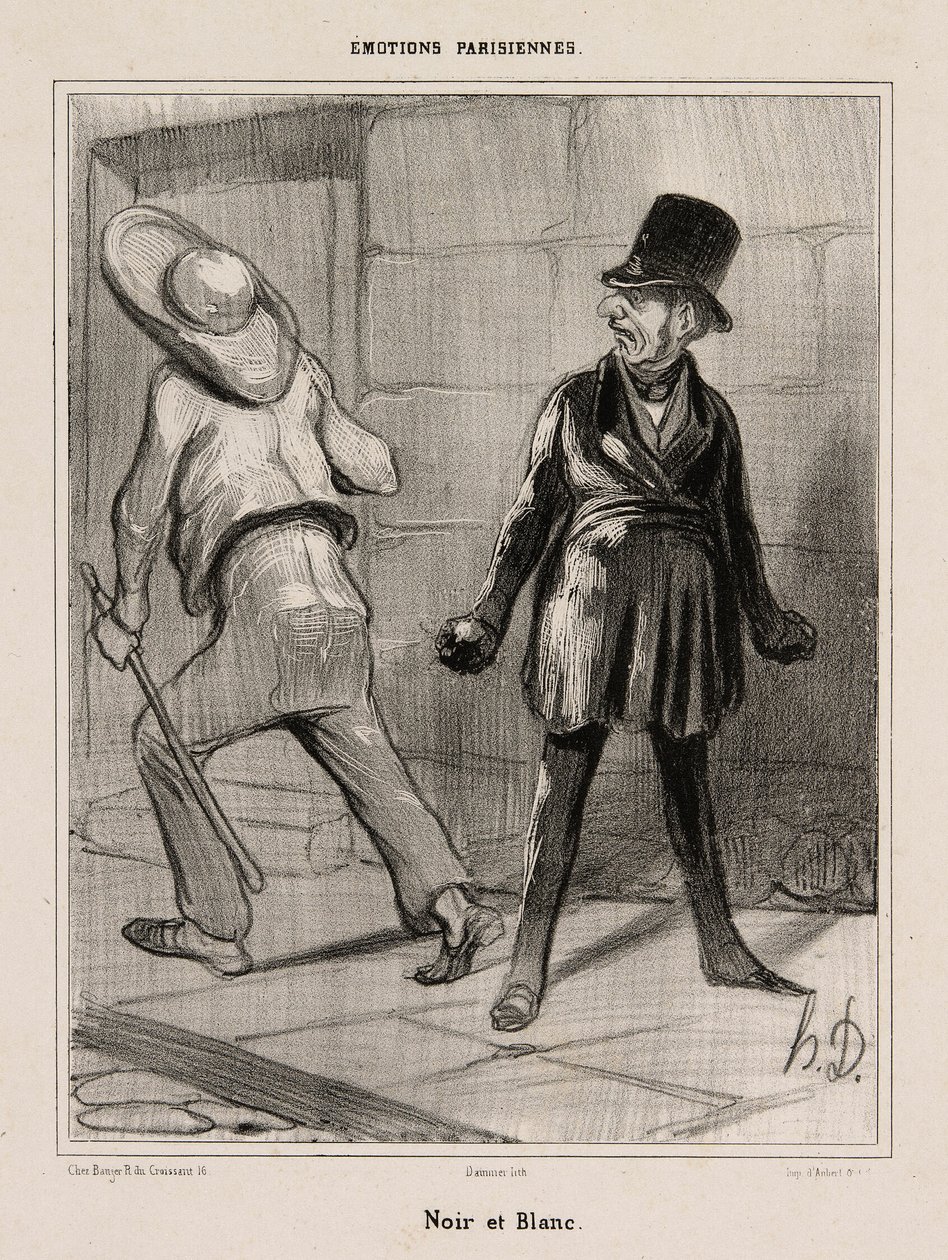 Black and white, plate 23 from Parisian Emotions by Honoré Victorin Daumier