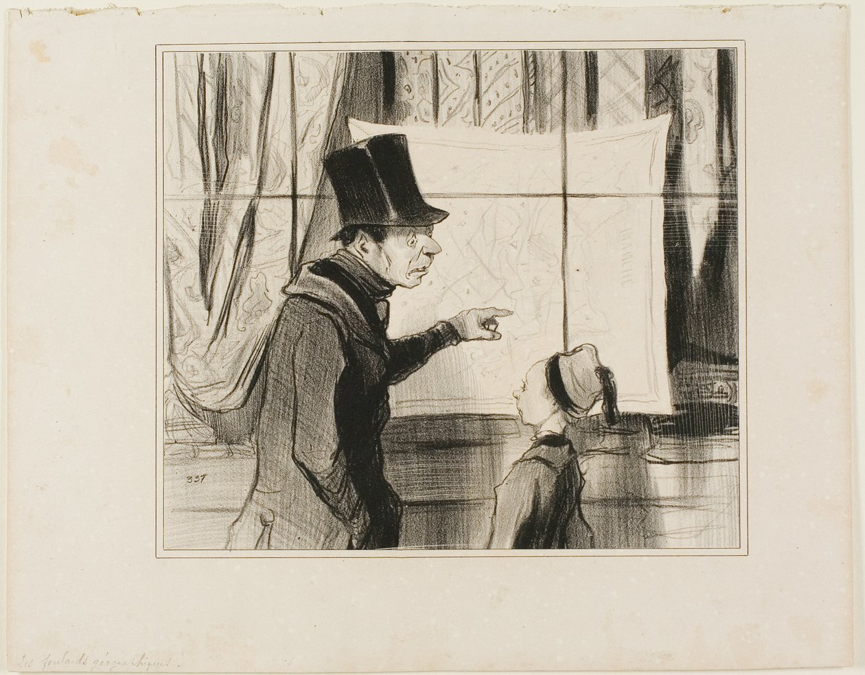 Geographic Scarves by Honoré Victorin Daumier