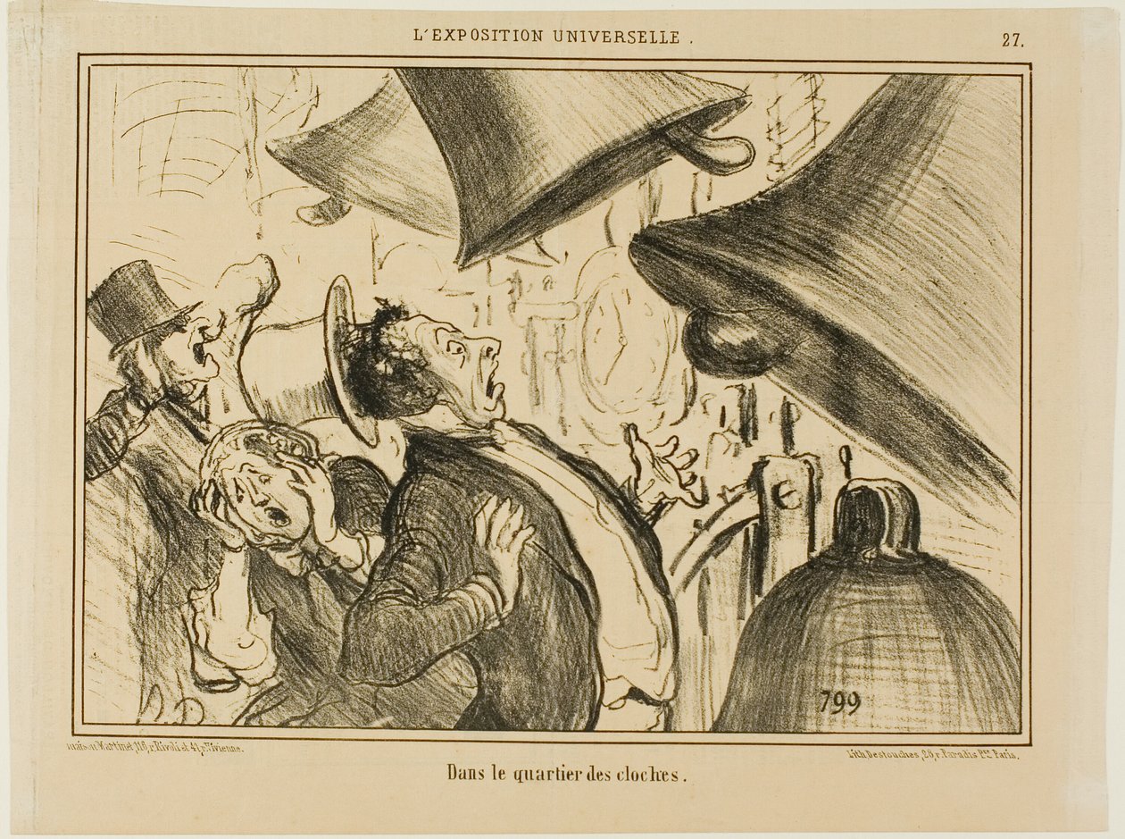 In the bell section, plate 27 from The Universal Exhibition by Honoré Victorin Daumier