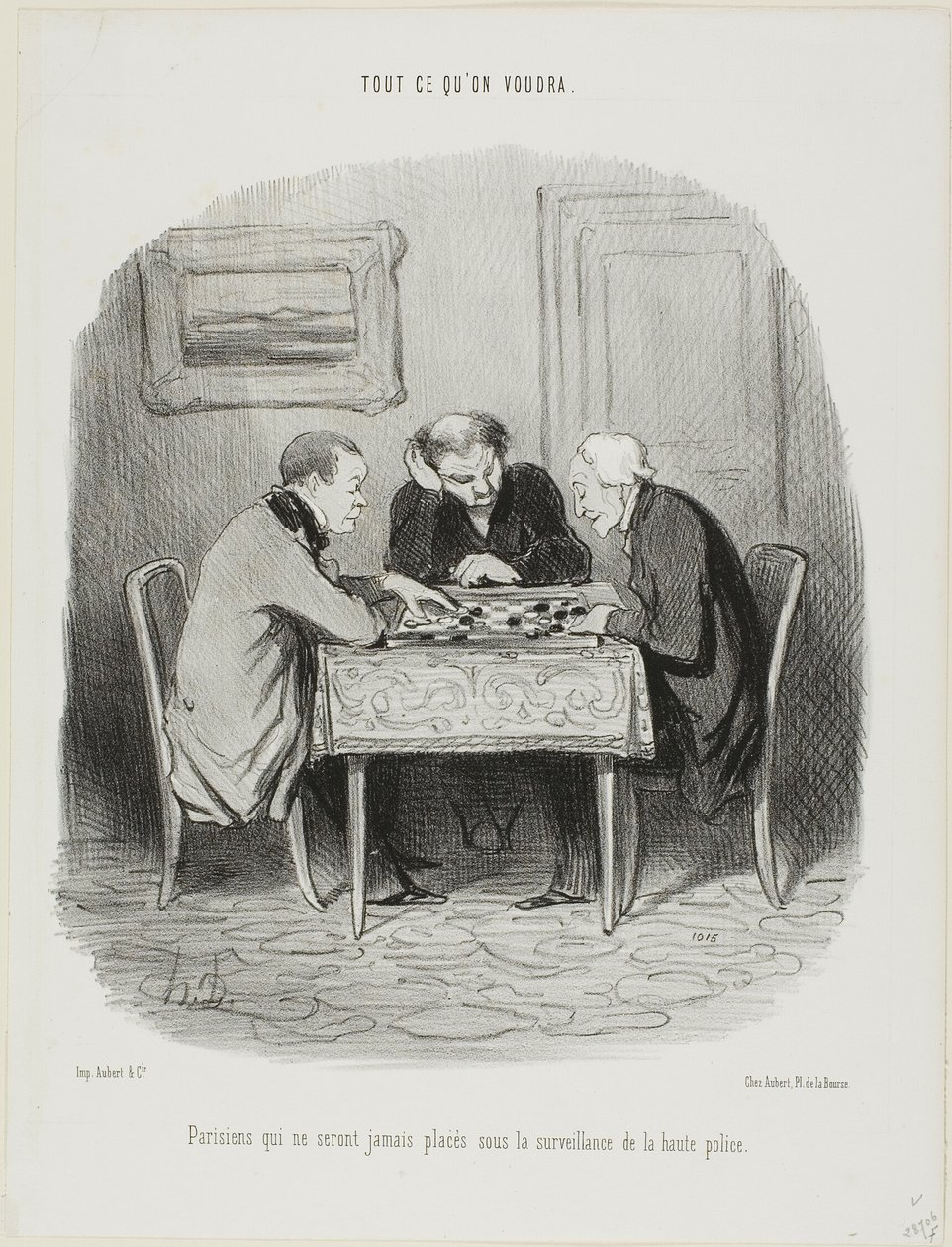 Parisians who will never be placed under surveillance of the secret police, plate 12 from Tout Ce Qu