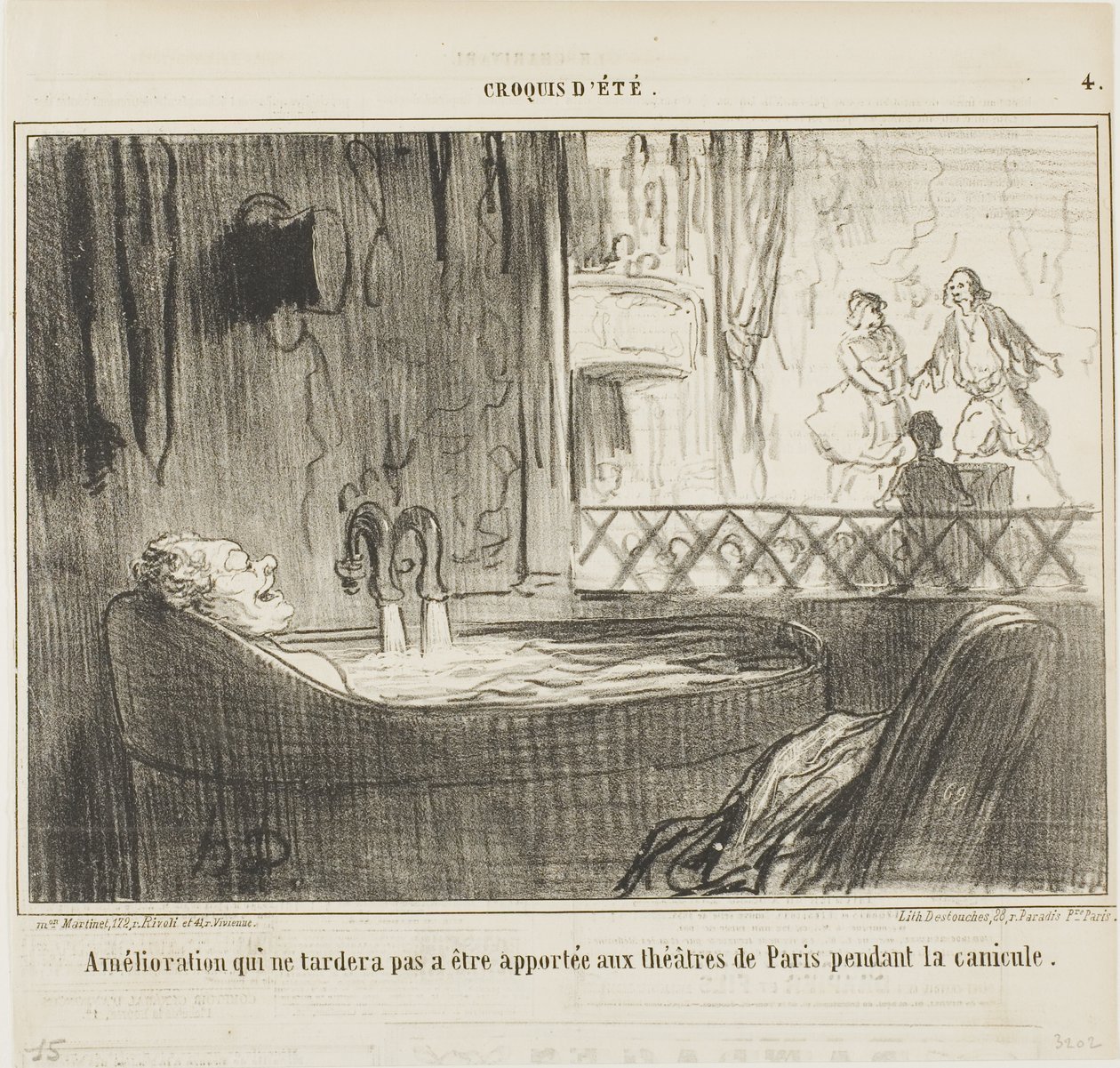 Proposal for Improvement for the Theatres in Paris, Plate 4 from Croquis d