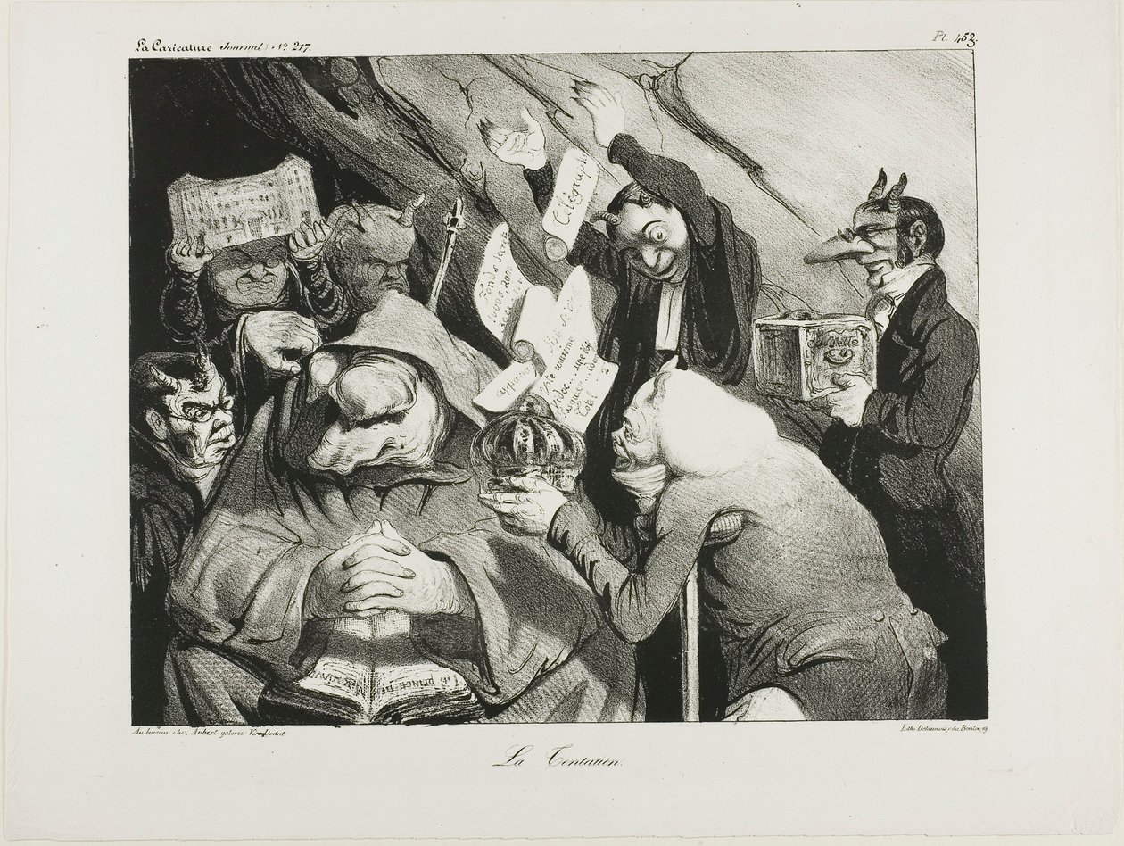 Temptation, plate 453 by Honoré Victorin Daumier