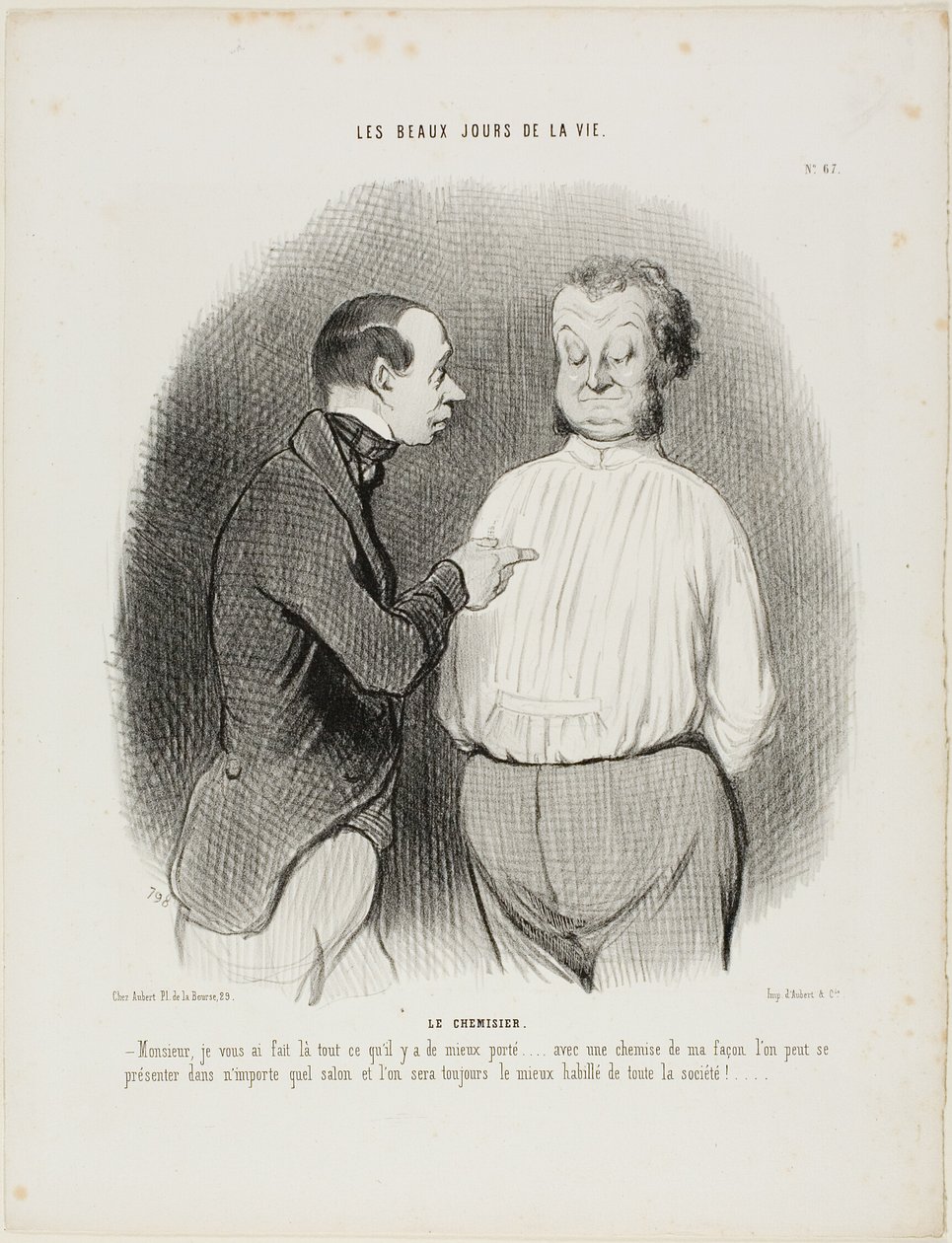 The Shirt Maker, plate 67 from Les Beaux Jours by Honoré Victorin Daumier