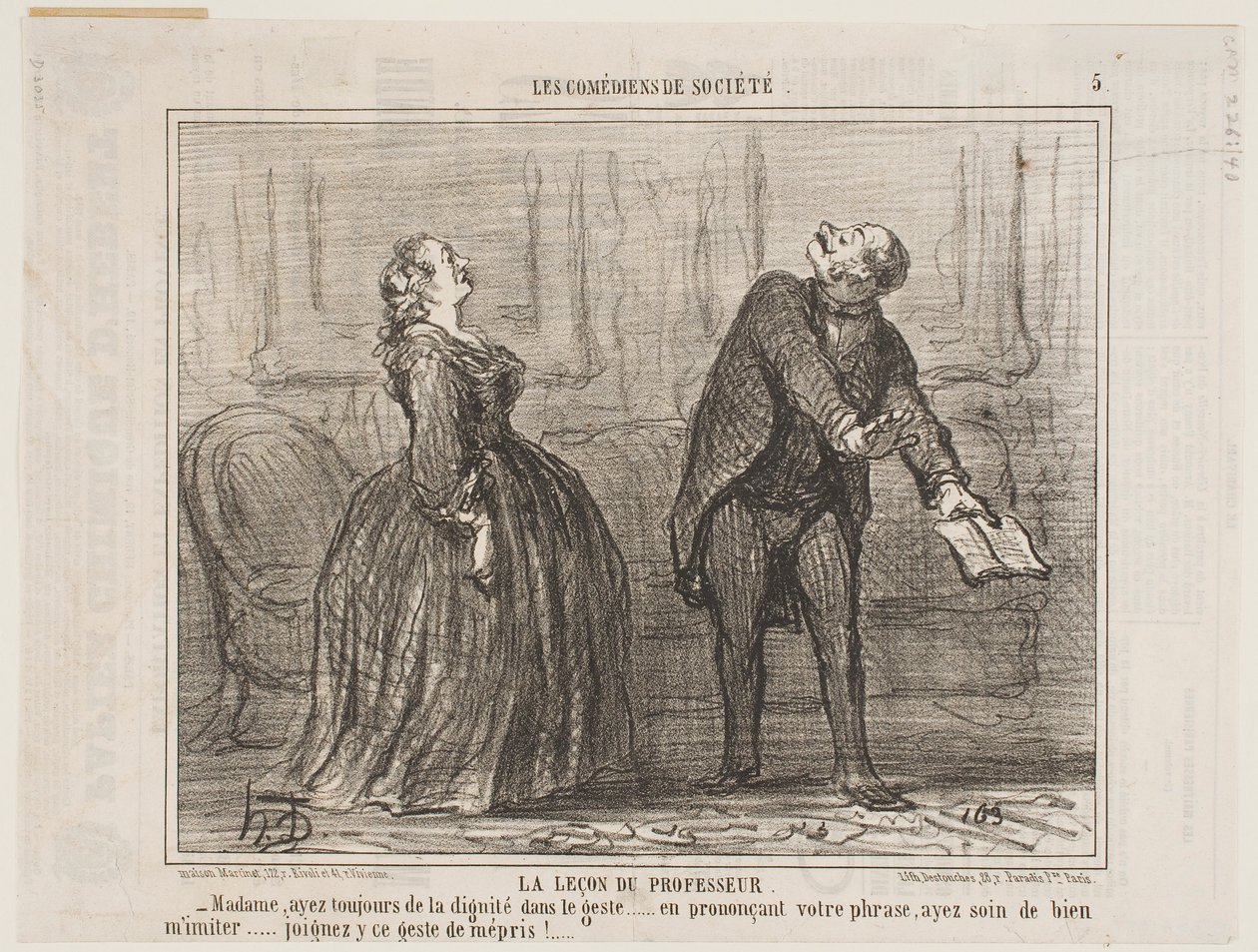 A Lesson from the Professor by Honoré Daumier