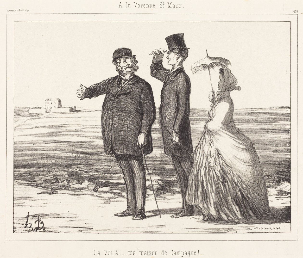 At Varenne-Saint-Maur by Honoré Daumier