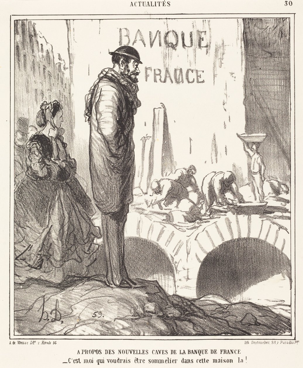 About the... Vaults of the Bank of France by Honoré Daumier