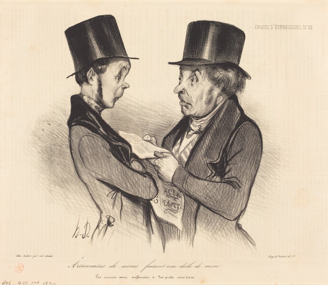 Mine Shareholders... by Honoré Daumier
