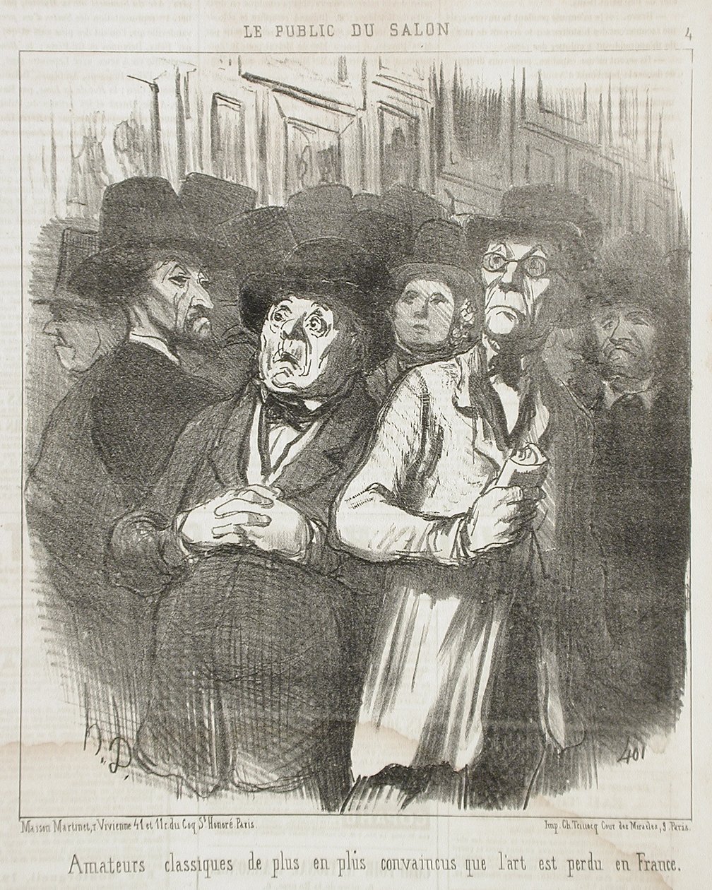 Classical Amateurs...Convinced... by Honoré Daumier
