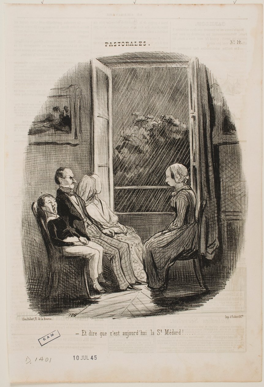 And to Think This is Saint Médard’s Day! by Honoré Daumier