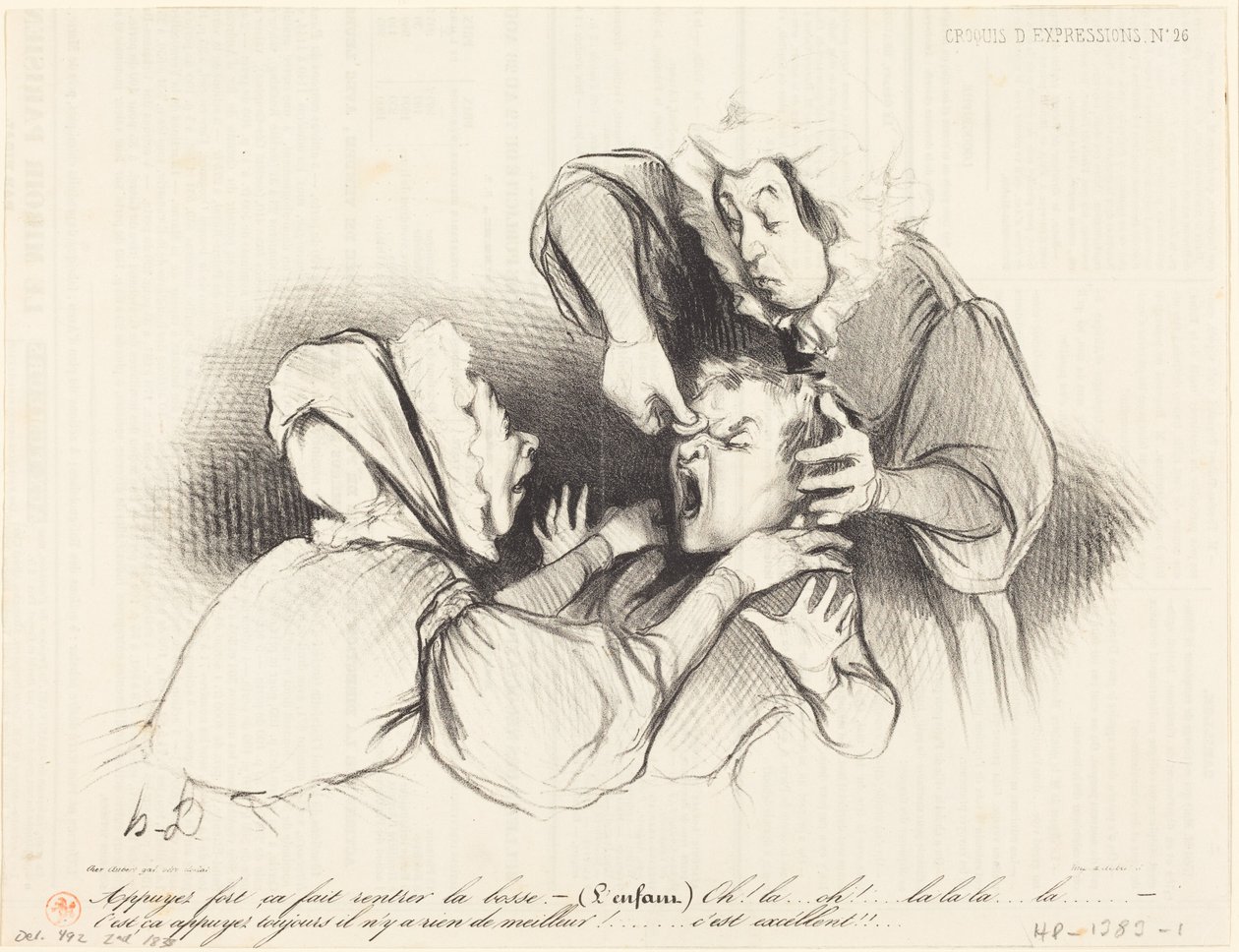 Press Hard, It Makes the Bump Go In... by Honoré Daumier