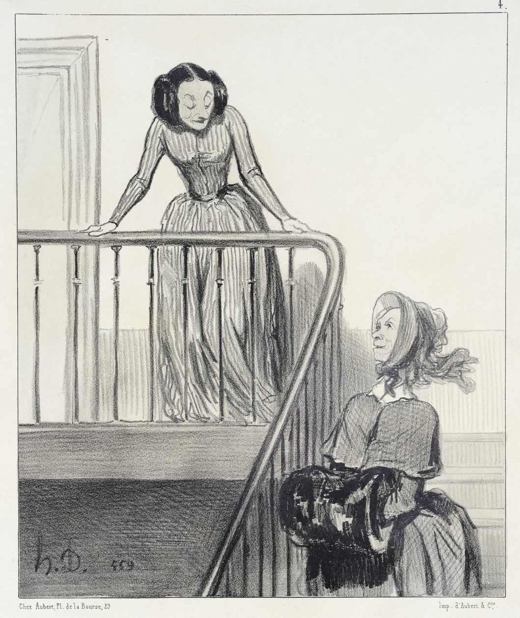 Goodbye, Ophelia!... by Honoré Daumier