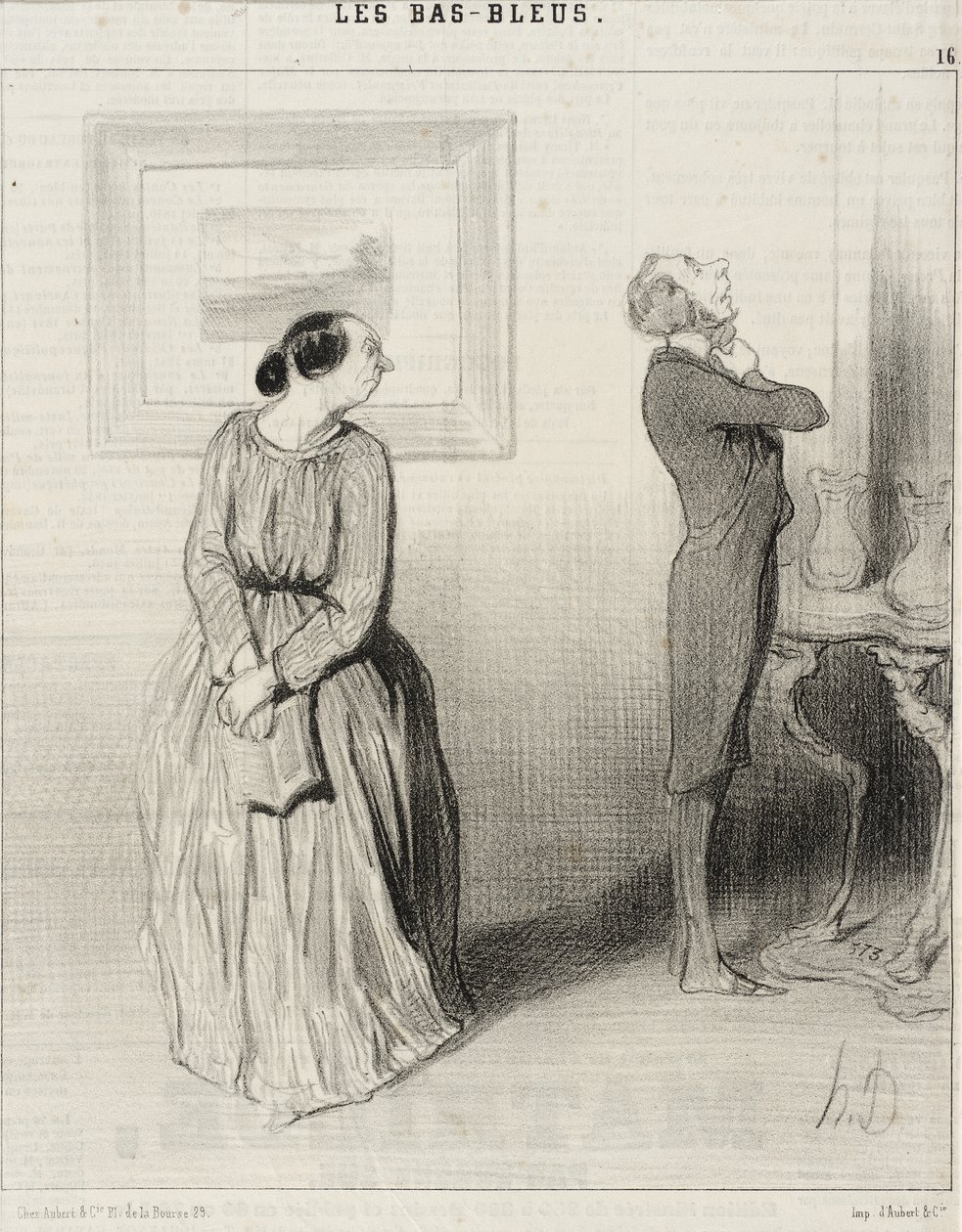 Bichette...come and fix my rosette!... by Honoré Daumier