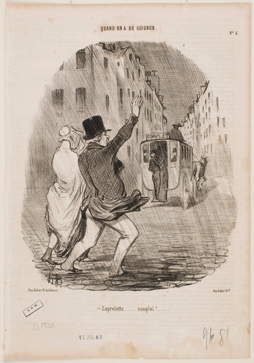 Blast! It Is Full! by Honoré Daumier