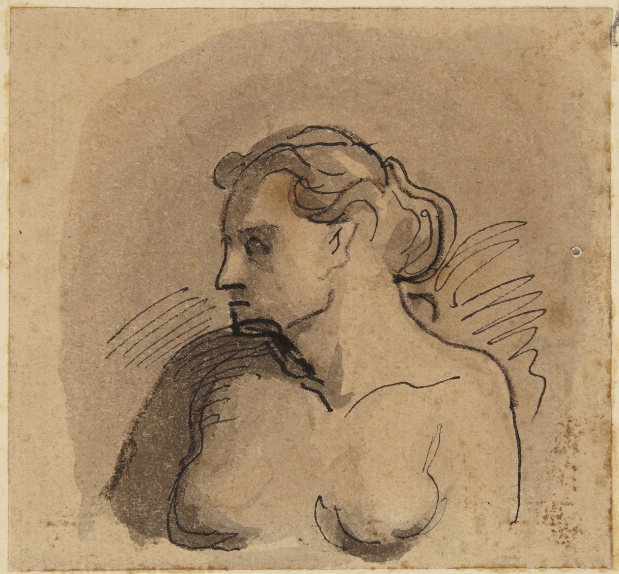 Bust of woman by Honoré Daumier