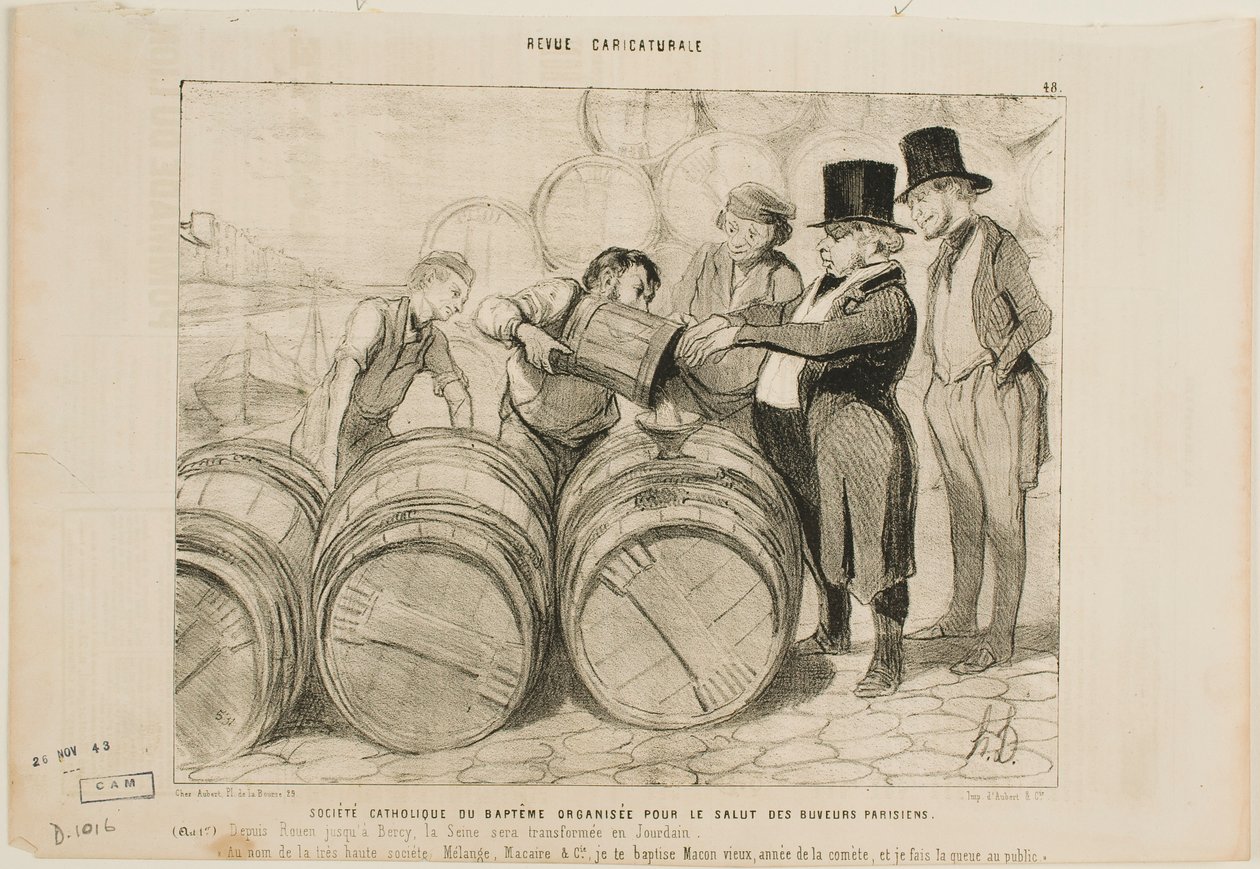 Catholic Society of Baptism Established for All the Drunkards of Paris by Honoré Daumier