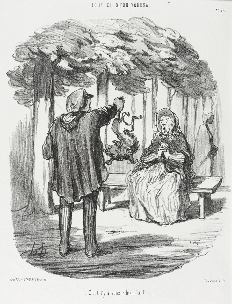 Is That Your Dog There? by Honoré Daumier