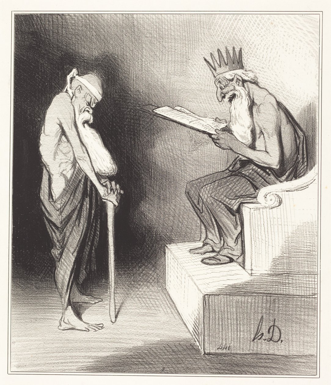 Clemency of Minos by Honoré Daumier