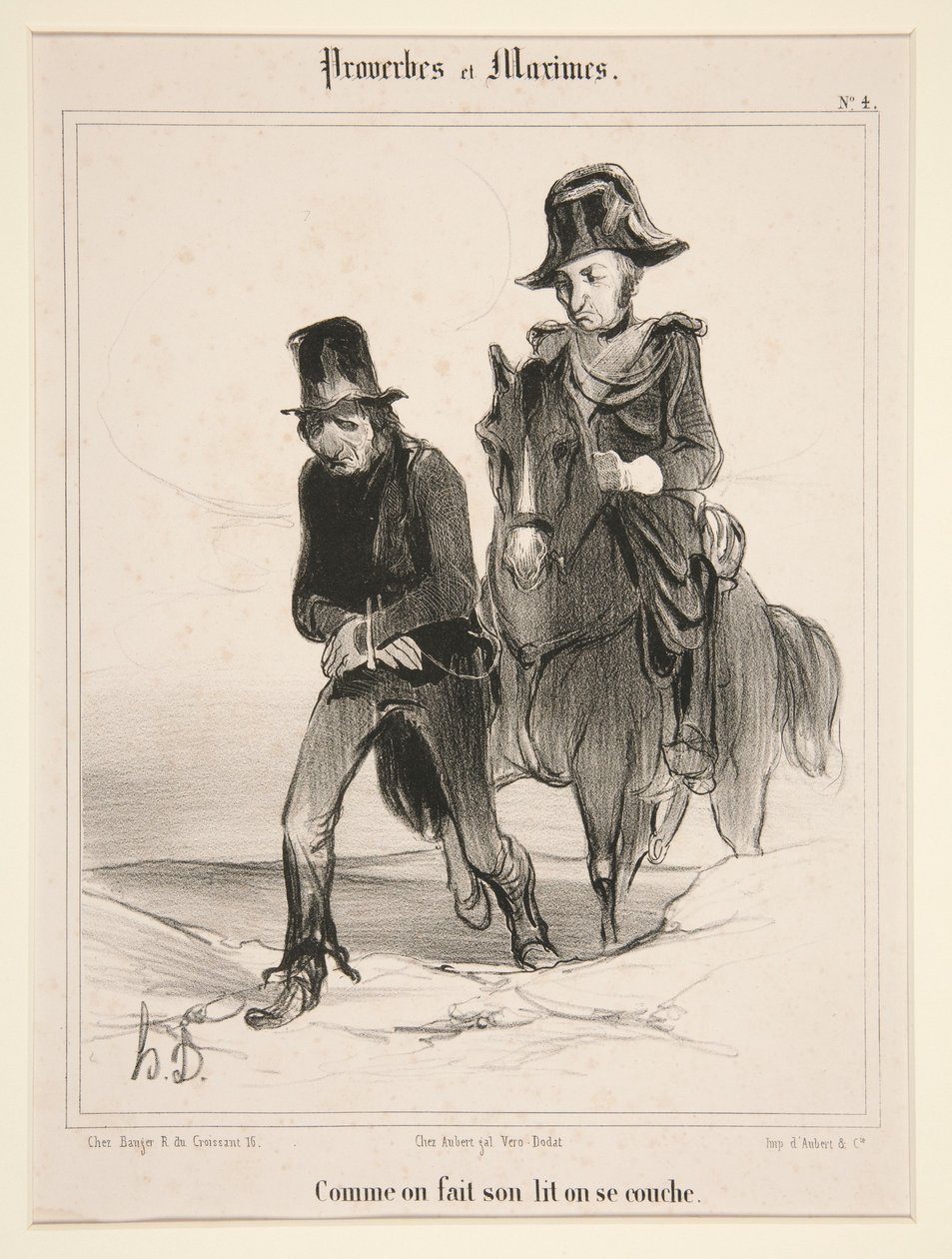 As You Make Your Bed, So You Must Lie, plate 4 from Proverbs and Maxims by Honoré Daumier