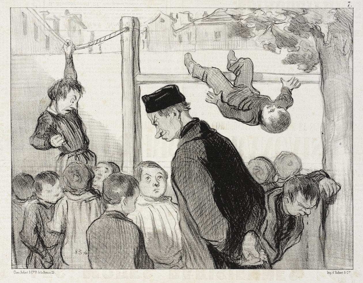 How Gymnastics Shapes the Limbs by Honoré Daumier