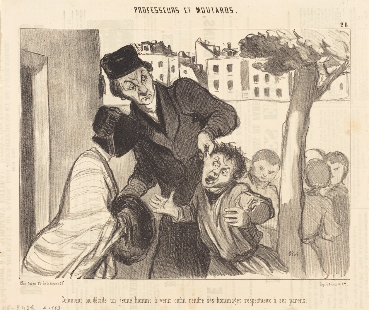 How to Persuade a Young Man to Come... by Honoré Daumier