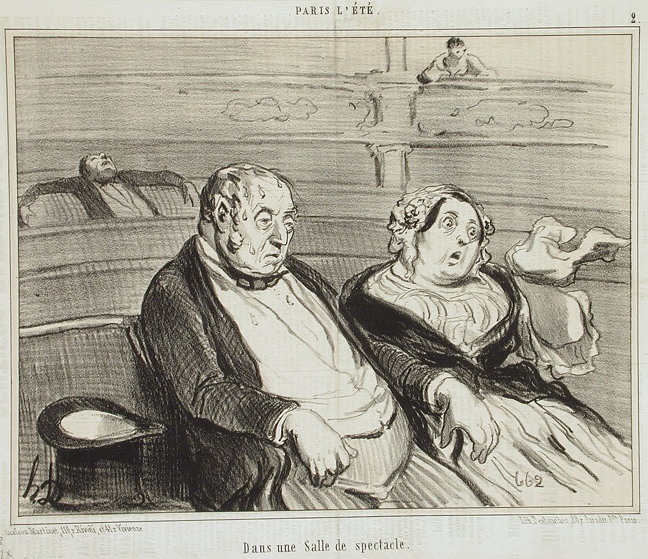 In a Theatre Hall by Honoré Daumier