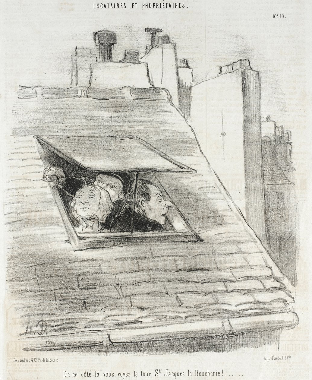 From That Side, You See the St. Jacques Tower by Honoré Daumier
