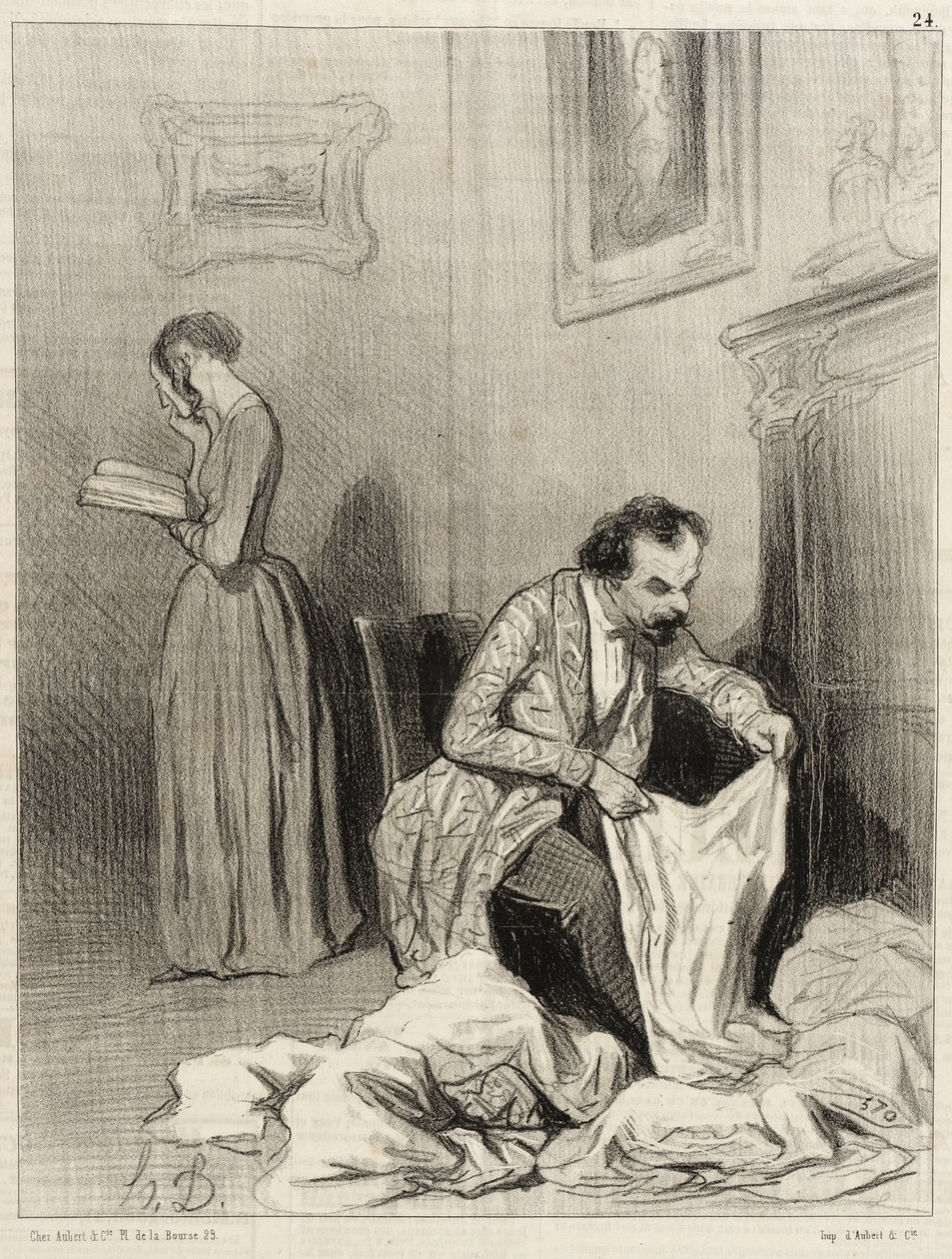 Since Virginie Obtained the Seventh Accessit... by Honoré Daumier