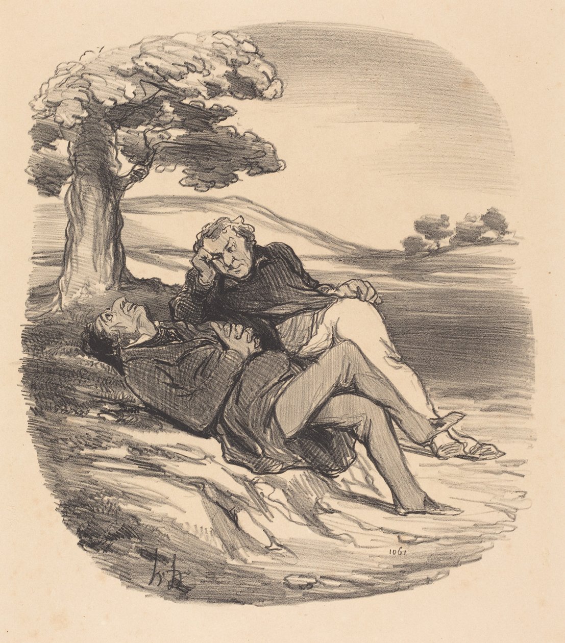 Sweet Leisure of a Retired Hardware Dealer by Honoré Daumier