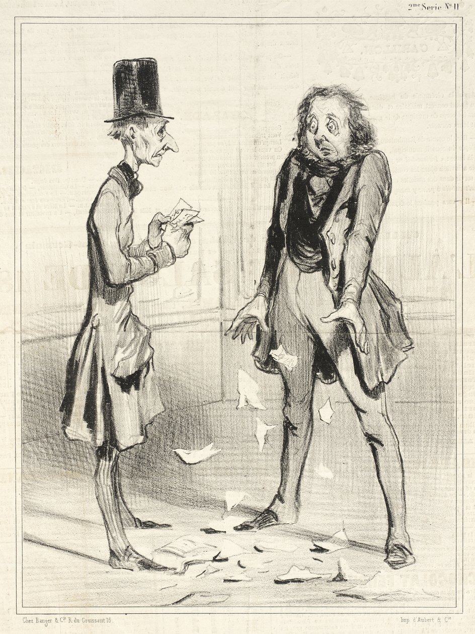 Again My Creditors Always... by Honoré Daumier