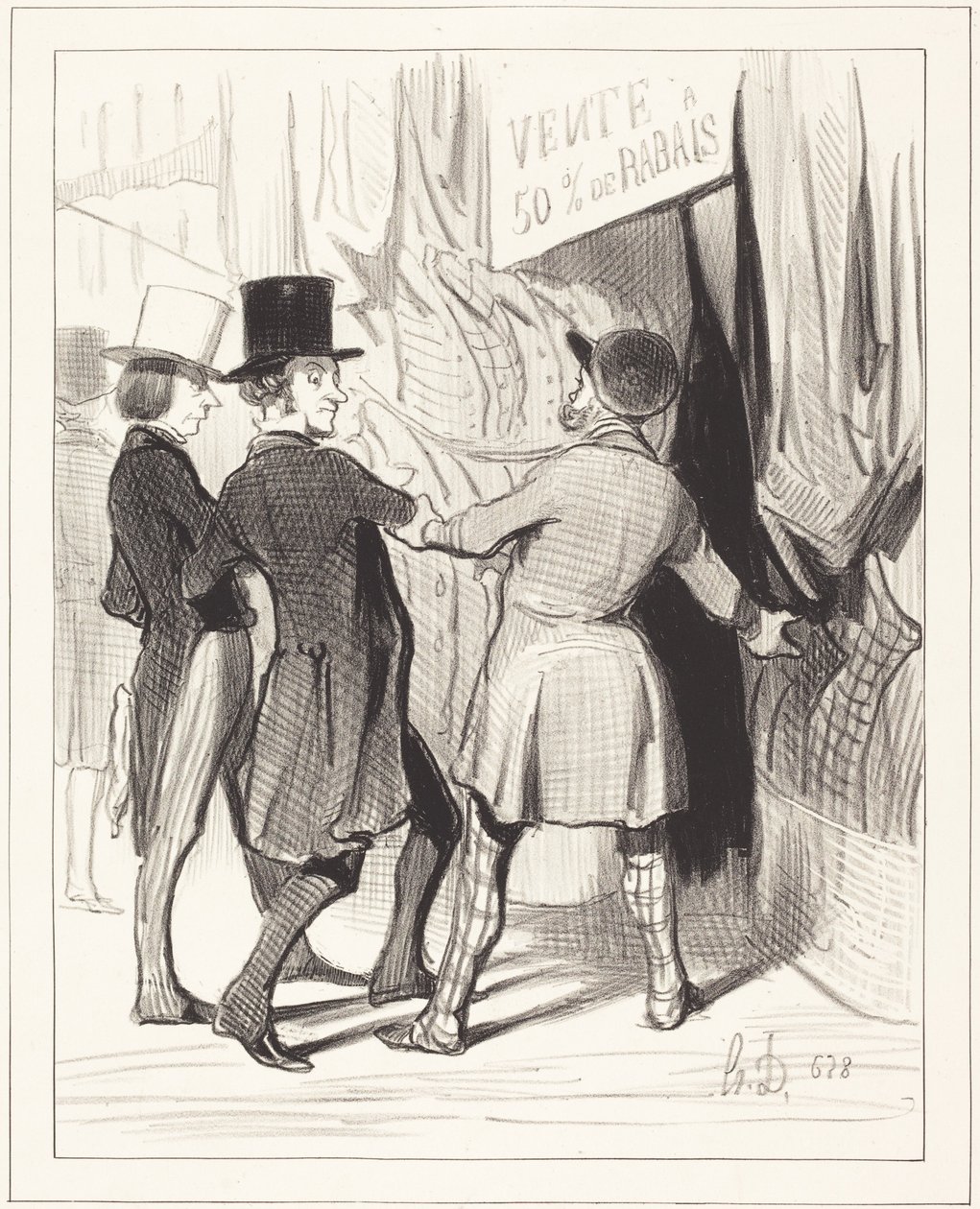 Enter Gentlemen... here are magnificent... by Honoré Daumier