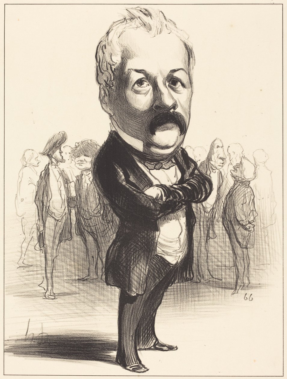 Gustave Sautayra by Honoré Daumier