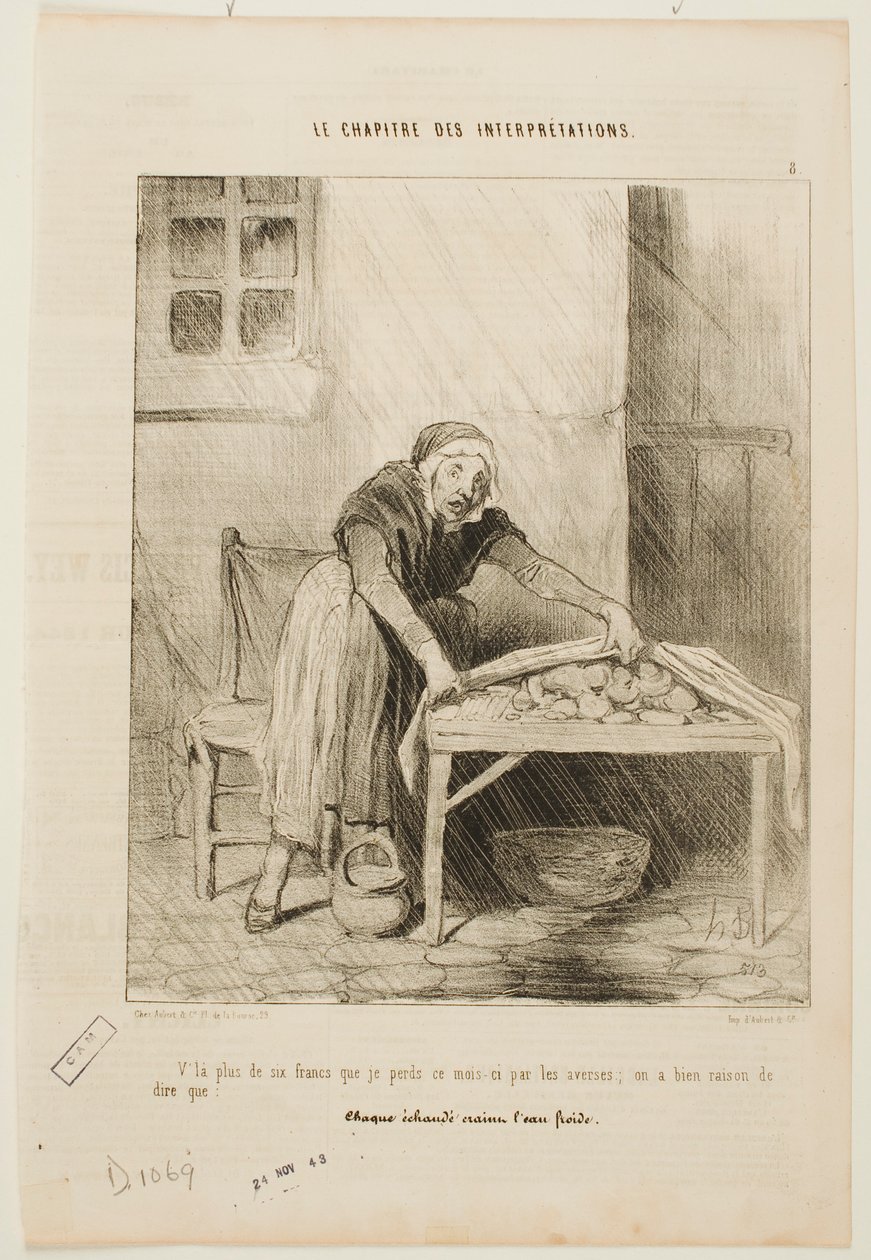 I lost more than six francs this month because of the sudden showers by Honoré Daumier
