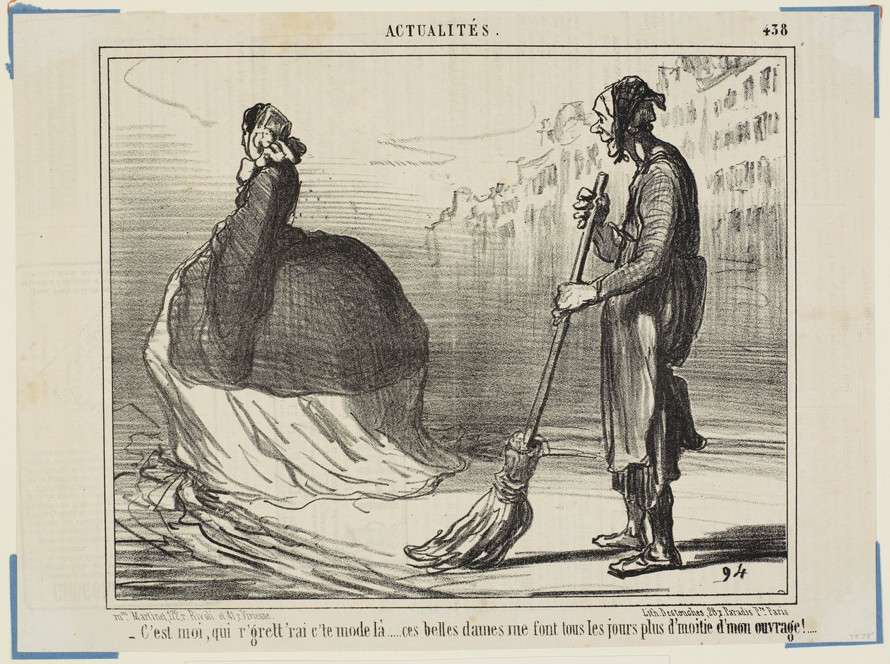 I should regret this style. . . These great ladies make my work less every day! by Honoré Daumier