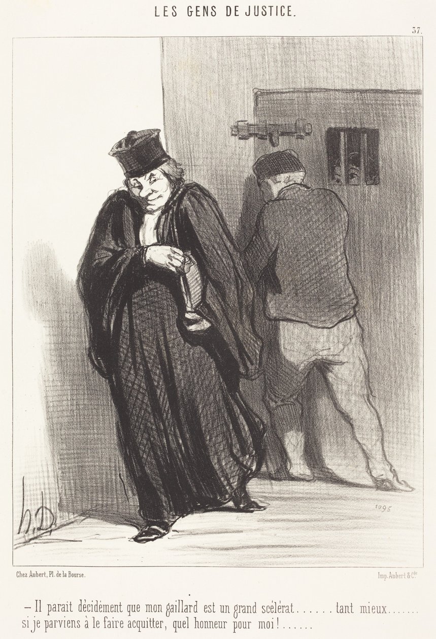 It seems... that my fellow is a great scoundrel... by Honoré Daumier
