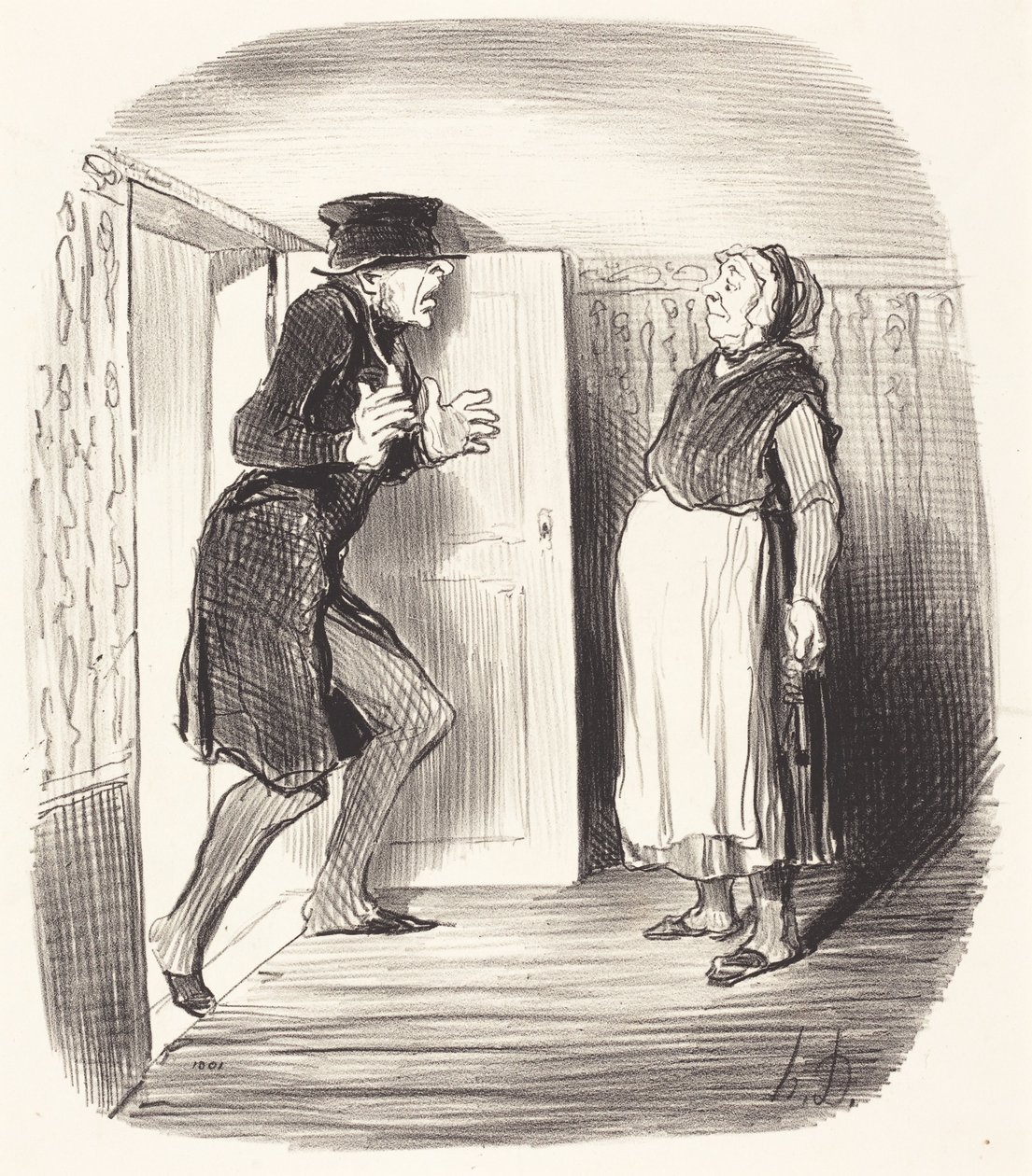 Inconvenience of Visiting an Attic Without Precaution by Honoré Daumier