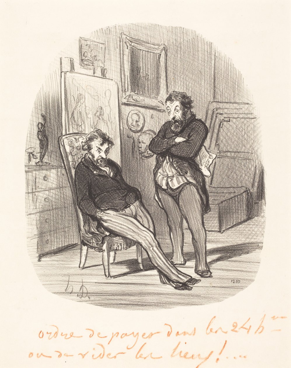 Inconvenience of Sending a Bad Painting... by Honoré Daumier