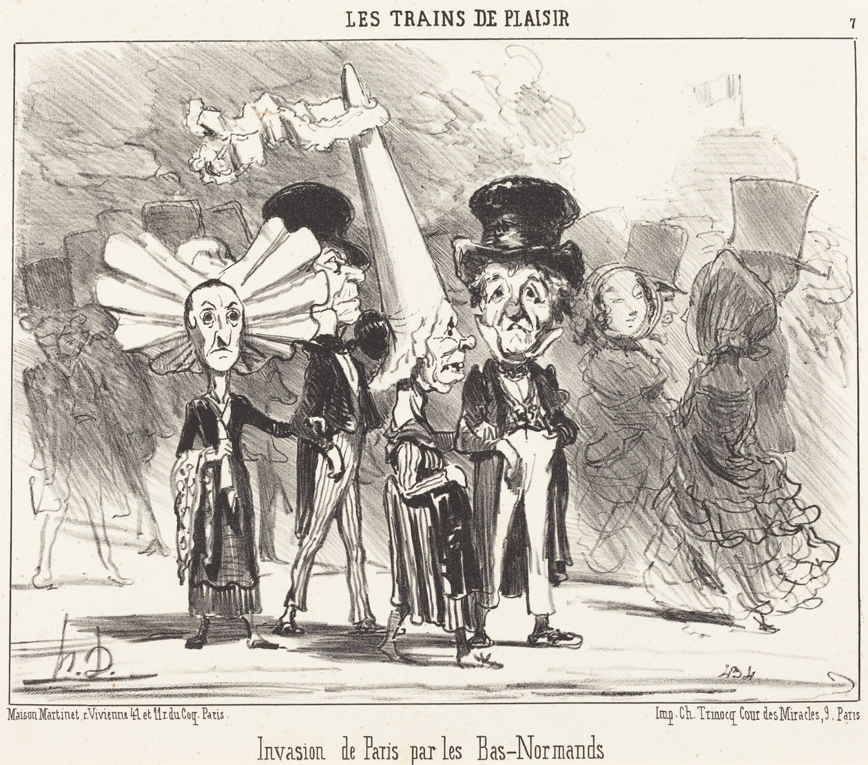 Invasion of Paris by the Bas-Normans by Honoré Daumier