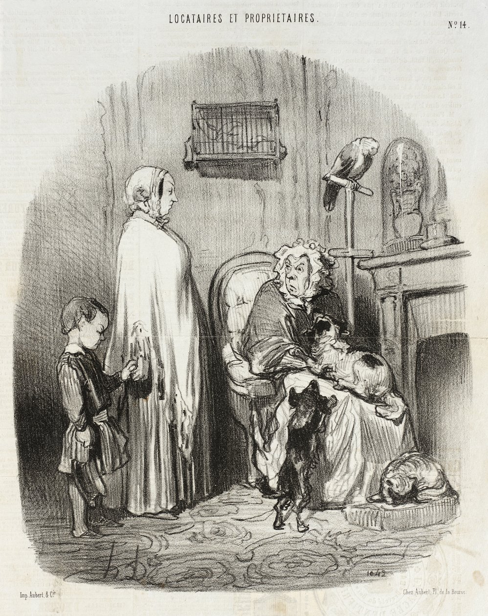 I Do Not Rent to People with Children!... by Honoré Daumier