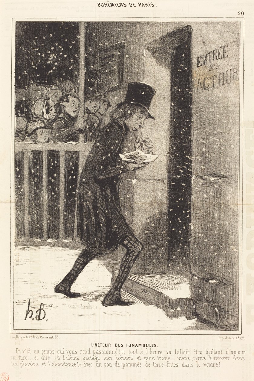 The Actor of the Funambules by Honoré Daumier