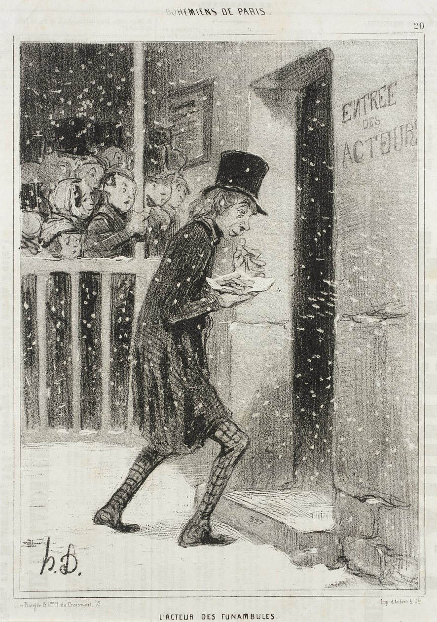 The Actor of the Funambules by Honoré Daumier