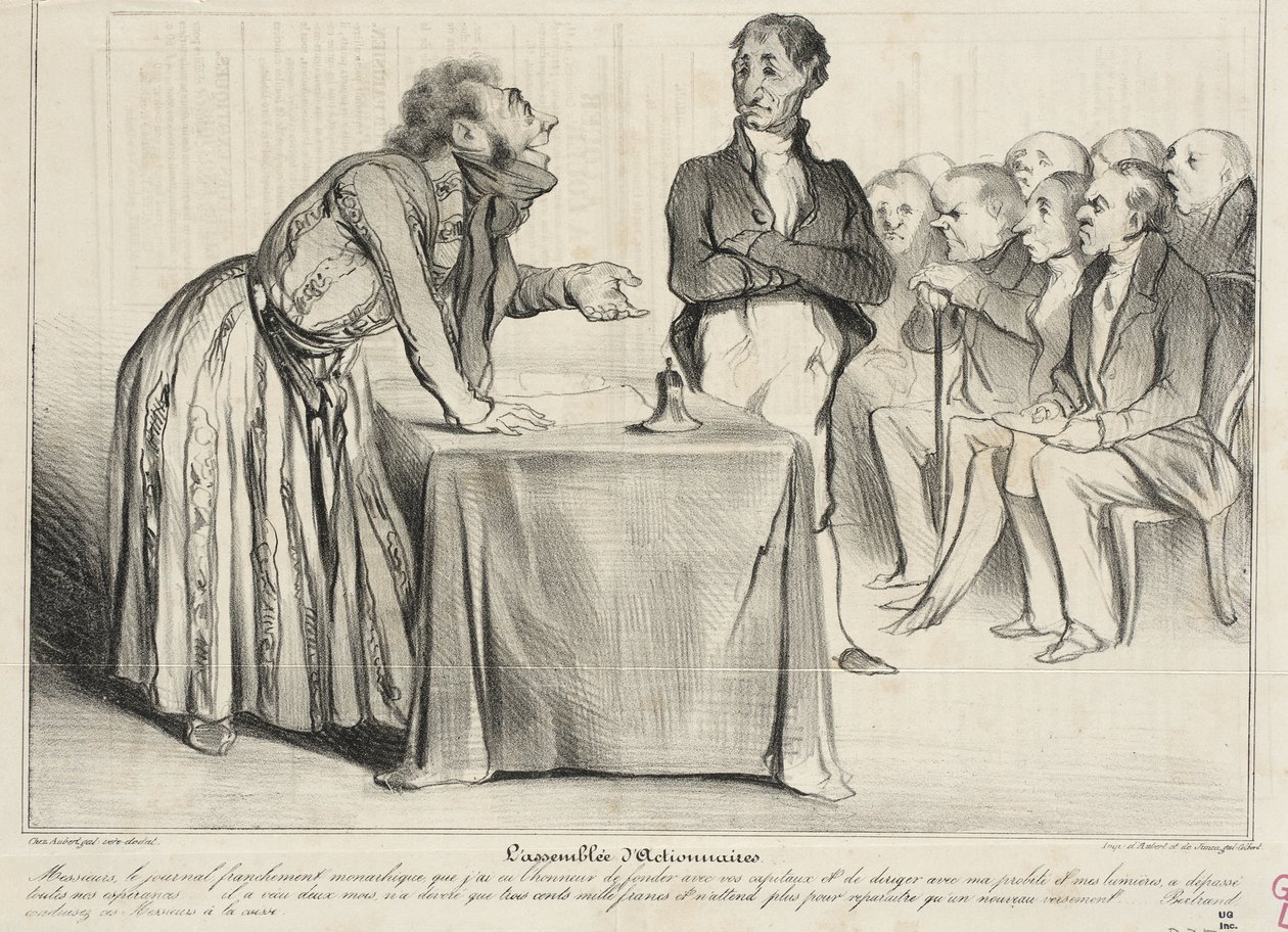 The Assembly of Shareholders by Honoré Daumier
