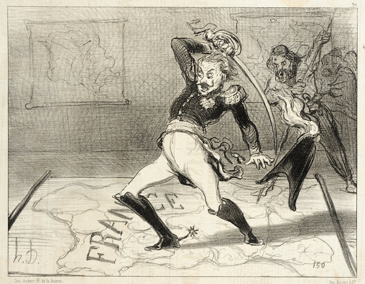 Emperor Nicholas Working in His Office by Honoré Daumier