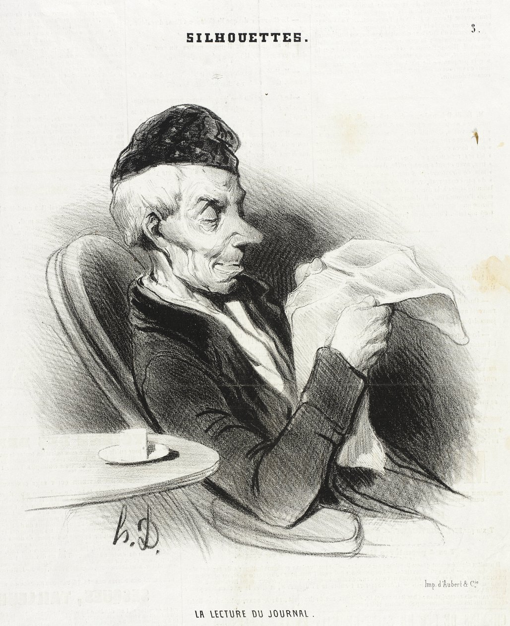 Reading the Newspaper by Honoré Daumier