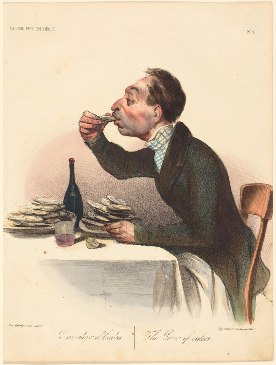 The Oyster Lover by Honoré Daumier