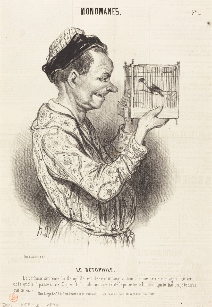 The Betophile by Honoré Daumier